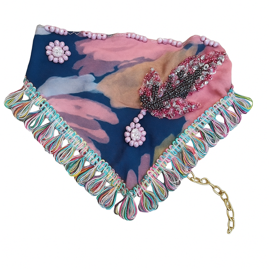 Pañoleta artesanal para perros y gatos || Flor y color