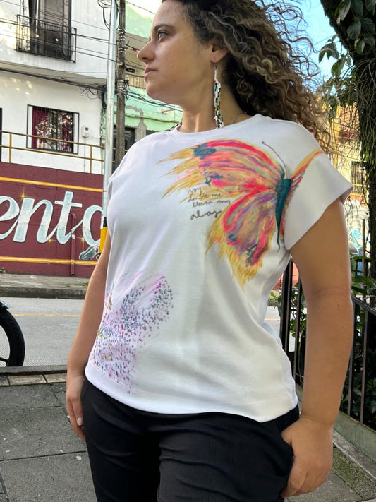 Camiseta blanca|| Alas de libertad